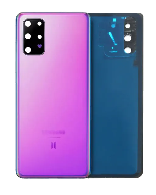 Zadní sklo se sklíčkem kamery pro Samsung Galaxy S20 Plus (BTS Version) (Service Pack) (fialová)
