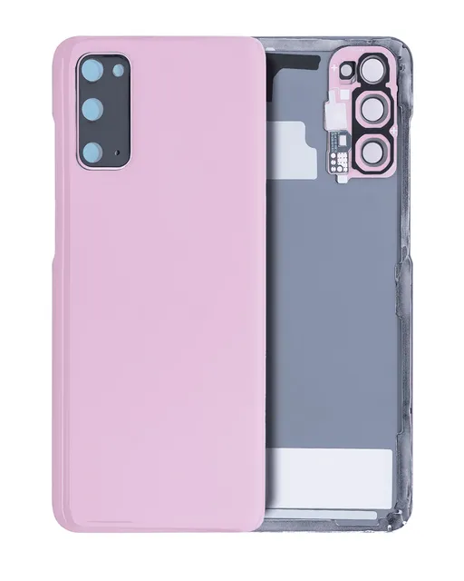 Zadní sklo se sklíčkem kamery pro Samsung Galaxy S20 5G (bez loga) (Aftermarket Plus) (Cloud Pink)