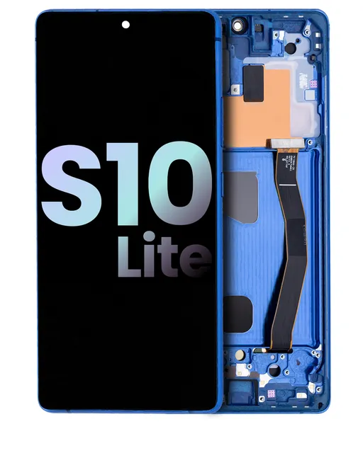 OLED displej s rámečkem pro Samsung Galaxy S10 Lite (Service Pack) (Prism Blue)