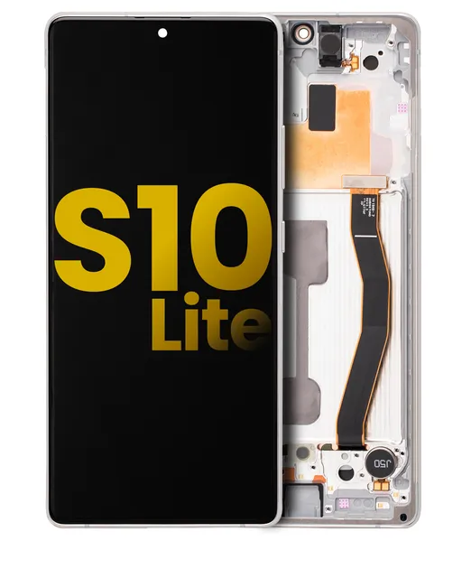 OLED displej s rámečkem pro Samsung Galaxy S10 Lite (repasovaný) (Prism White)
