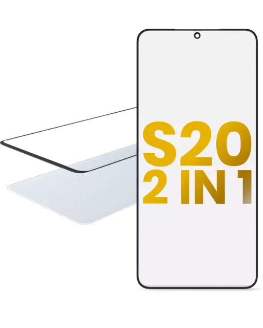 2v1 přední sklo s OCA (předinstalováno) pro Samsung Galaxy S20