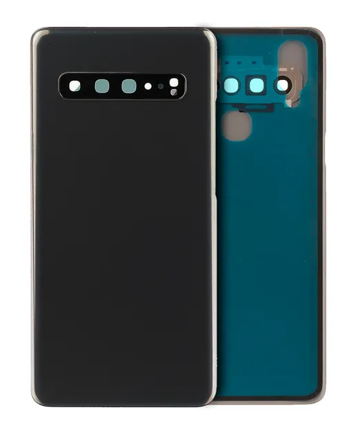 Zadní sklo se sklíčkem kamery pro Samsung Galaxy S10 5G (bez loga) (Aftermarket Plus) (Prism Black)