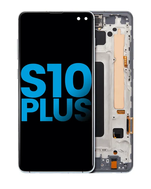LCD displej s rámečkem (Without Fingerprint Sensor) pro Samsung Galaxy S10 Plus (Aftermarket Plus: TFT) (Prism Green)