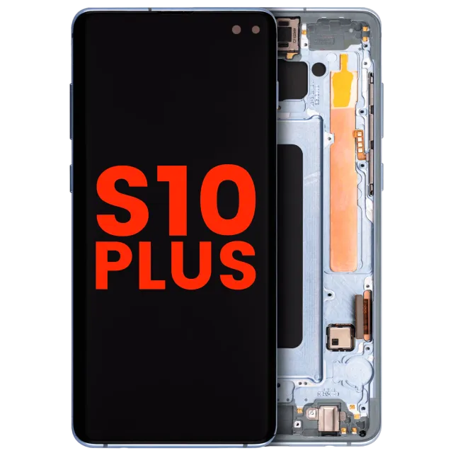 OLED displej s rámečkem pro Samsung Galaxy S10 Plus (Aftermarket Plus) (Prism Blue)
