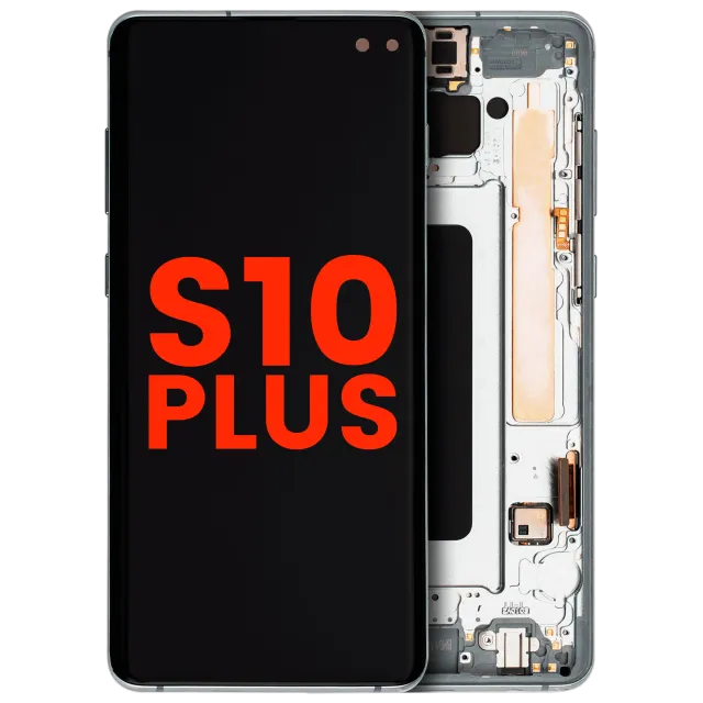 OLED displej s rámečkem pro Samsung Galaxy S10 Plus (Aftermarket Plus) (Prism Green)