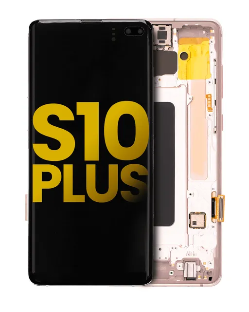 OLED displej s rámečkem pro Samsung Galaxy S10 Plus (repasovaný) (Flamingo Pink)