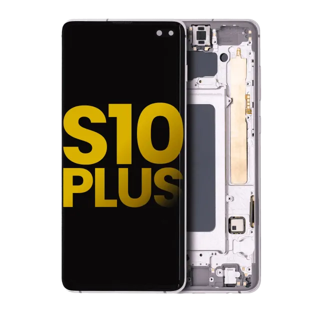OLED displej s rámečkem pro Samsung Galaxy S10 Plus (repasovaný) (Ceramic White)