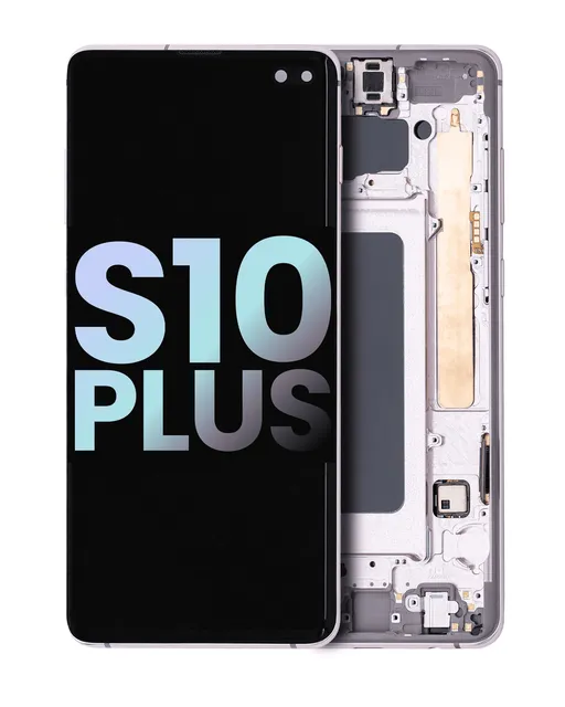OLED displej s rámečkem pro Samsung Galaxy S10 Plus (Service Pack) (Ceramic White)