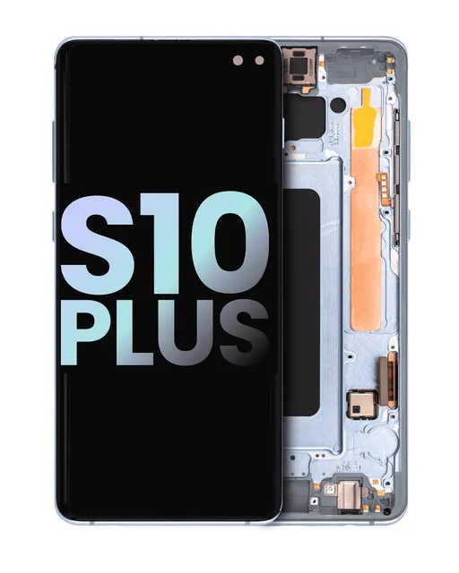 OLED displej s rámečkem pro Samsung Galaxy S10 Plus (Service Pack) (Prism Blue)