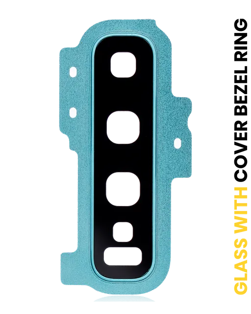 Sklíčko zadní kamery s kryt bezel ring pro Samsung Galaxy S10 Plus (Prism Green)