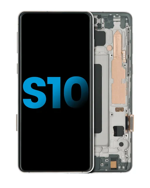 LCD displej s rámečkem (Without Fingerprint Sensor) pro Samsung Galaxy S10 (Aftermarket Plus: TFT) (Prism Black)