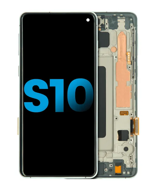 LCD displej s rámečkem (Without Fingerprint Sensor) pro Samsung Galaxy S10 (Aftermarket Plus: TFT) (Prism Green)