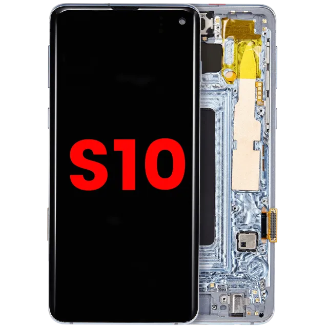 OLED displej s rámečkem pro Samsung Galaxy S10 (Aftermarket Plus) (Prism Blue)