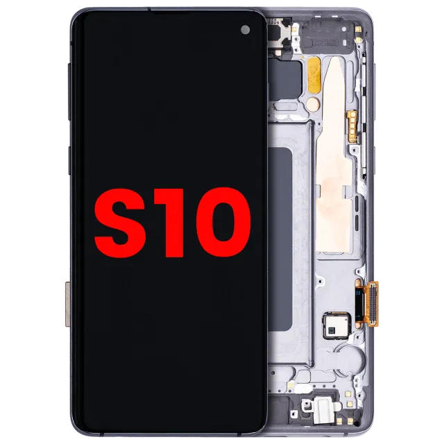 OLED displej s rámečkem pro Samsung Galaxy S10 (Aftermarket Plus) (Prism / Ceramic Black)
