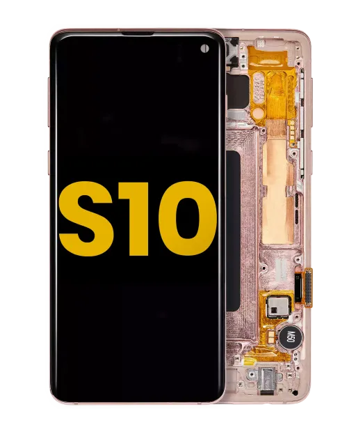 OLED displej s rámečkem pro Samsung Galaxy S10 (repasovaný) (Flamingo Pink)