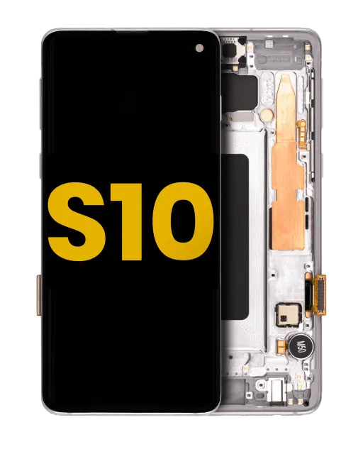 OLED displej s rámečkem pro Samsung Galaxy S10 (repasovaný) (Prism White)