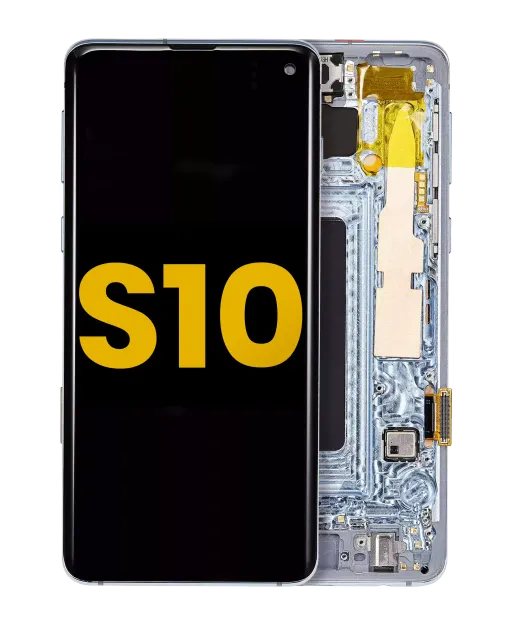 OLED displej s rámečkem pro Samsung Galaxy S10 (repasovaný) (Prism Blue)