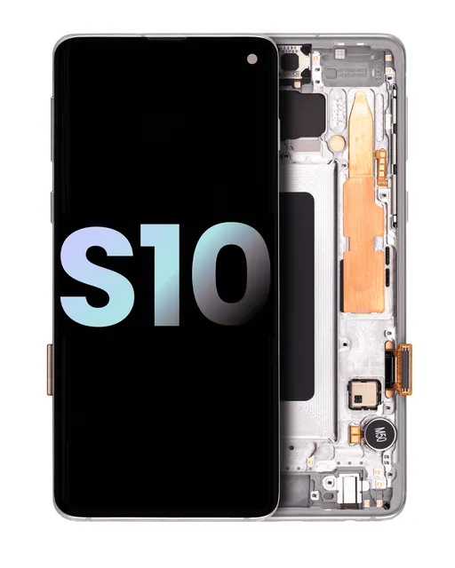 OLED displej s rámečkem pro Samsung Galaxy S10 (Service Pack) (Prism White)