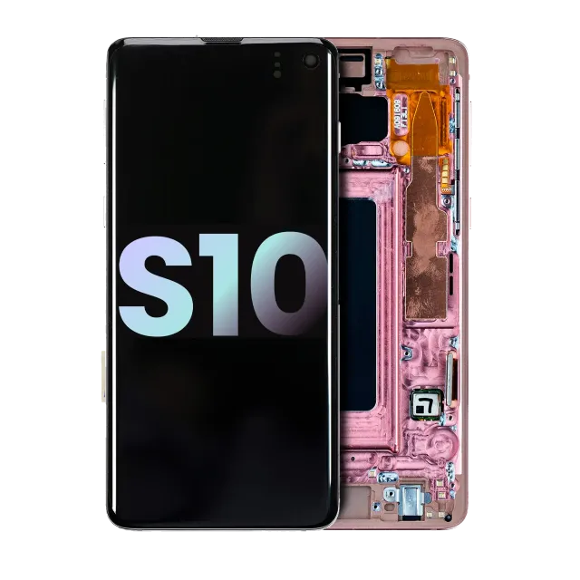 OLED displej s rámečkem pro Samsung Galaxy S10 (Service Pack) (Flamingo Pink)