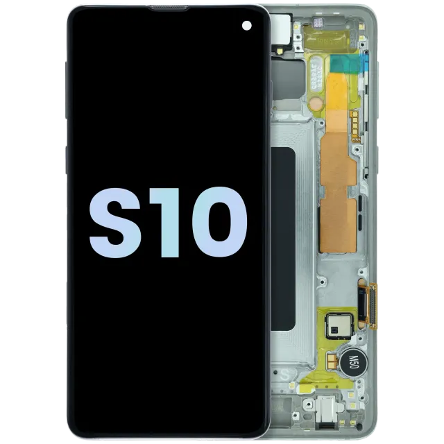 OLED displej s rámečkem pro Samsung Galaxy S10 (Service Pack) (Prism Silver)