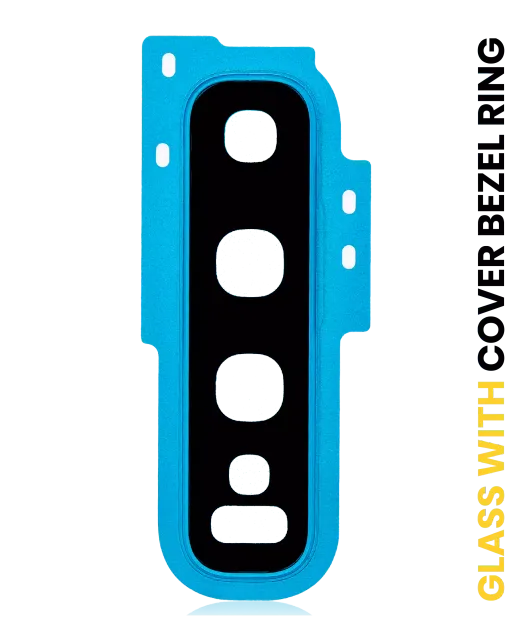 Sklíčko zadní kamery s kryt bezel ring pro Samsung Galaxy S10 (Prism Blue)