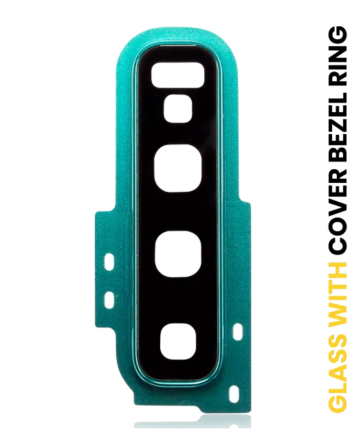 Sklíčko zadní kamery s kryt bezel ring pro Samsung Galaxy S10 (Prism Green)