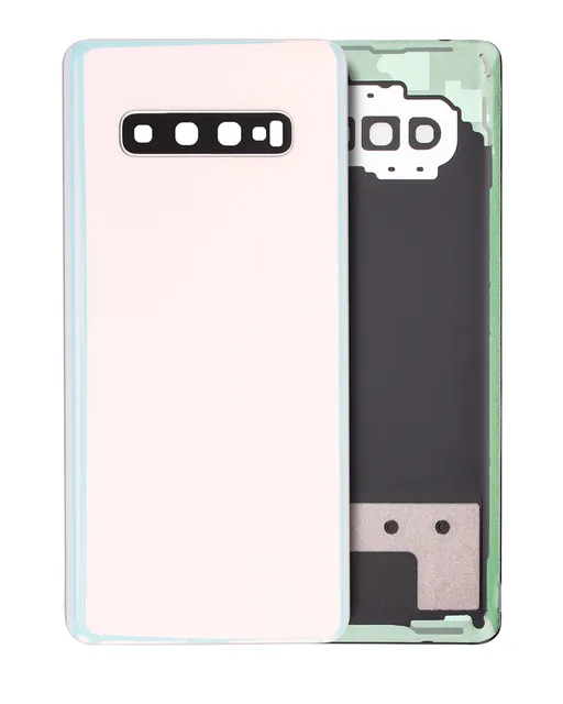 Zadní sklo se sklíčkem kamery pro Samsung Galaxy S10 Plus (Service Pack) (Prism White)