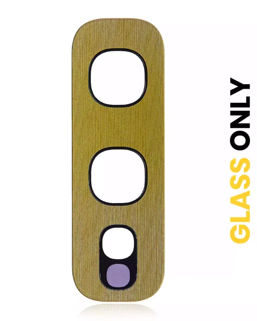 Sklíčko zadní kamery (jen sklo) s lepením pro Samsung Galaxy S10E (žlutá)