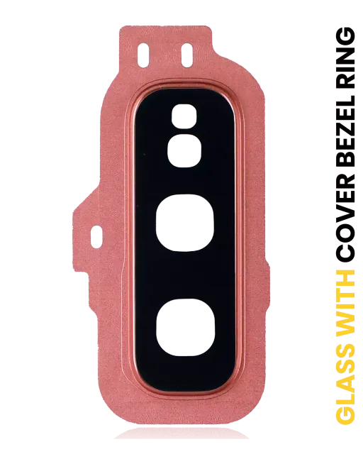Sklíčko zadní kamery s kryt bezel ring pro Samsung Galaxy S10E (Flamingo Pink)