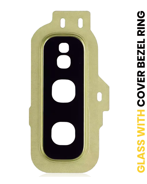 Sklíčko zadní kamery s kryt bezel ring pro Samsung Galaxy S10E (Canary Yellow)