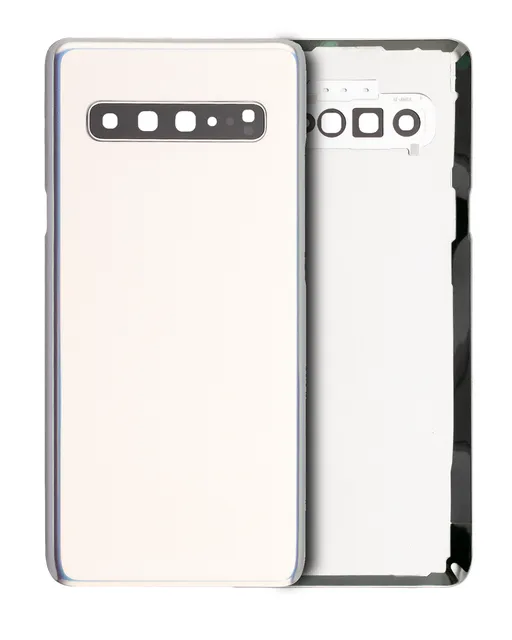 Zadní sklo se sklíčkem kamery pro Samsung Galaxy S10 (Service Pack) (Crown Silver)
