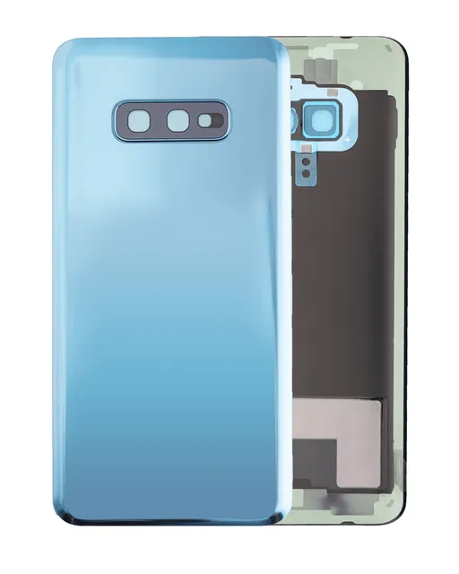 Zadní sklo se sklíčkem kamery pro Samsung Galaxy S10e (bez loga) (Aftermarket Plus) (Prism Blue)
