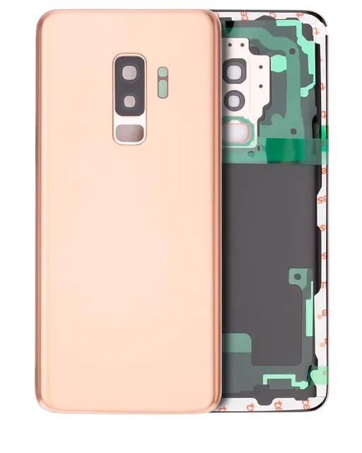 Zadní sklo se sklíčkem kamery pro Samsung Galaxy S9 Plus (bez loga) (Aftermarket Plus) (Sunrise Gold)