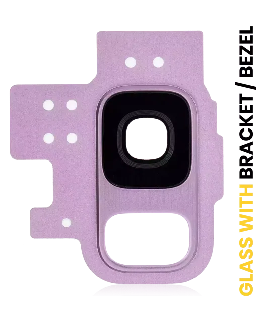 Sklíčko zadní kamery s držák / bezel pro Samsung Galaxy S9 (Lilac Purple)
