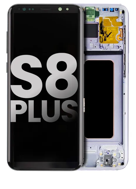 OLED displej s rámečkem pro Samsung Galaxy S8 Plus (originál z vyřazeného zařízení, stav A) (Gray / Violet)