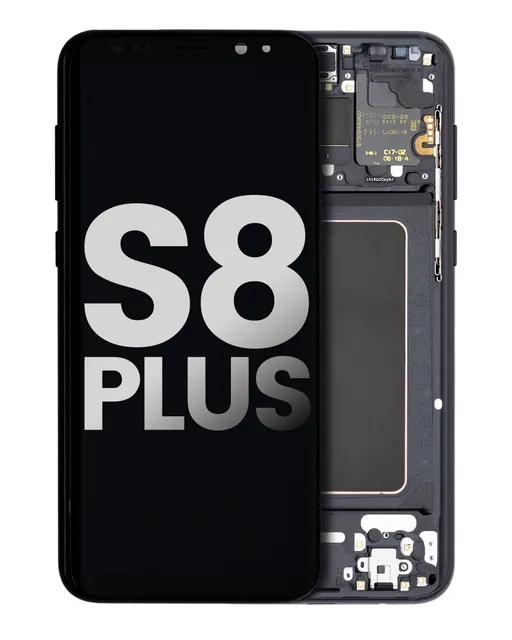 OLED displej s rámečkem pro Samsung Galaxy S8 Plus (originál z vyřazeného zařízení, stav B/C) (Midnight Black)