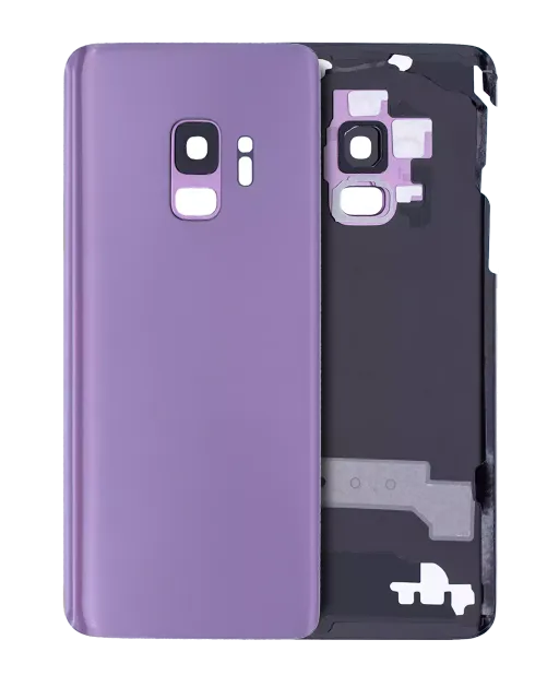 Zadní sklo se sklíčkem kamery pro Samsung Galaxy S9 (bez loga) (Aftermarket Plus) (Lilac Purple)