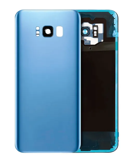 Zadní sklo se sklíčkem kamery pro Samsung Galaxy S8 Plus (bez loga) (Aftermarket Plus) (Coral Blue)