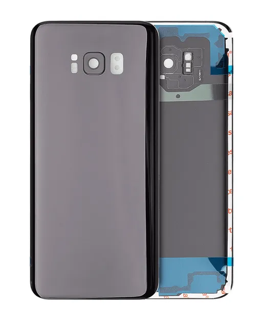 Zadní sklo se sklíčkem kamery pro Samsung Galaxy S8 Plus (bez loga) (Aftermarket Plus) (Midnight Black)