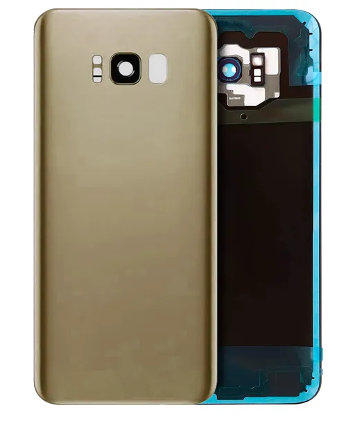Zadní sklo se sklíčkem kamery pro Samsung Galaxy S8 Plus (bez loga) (Aftermarket Plus) (Maple Gold)