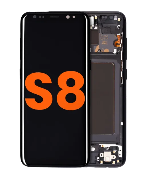 OLED displej s rámečkem pro Samsung Galaxy S8 (kosmetická vada, stav B) (Midnight Black)