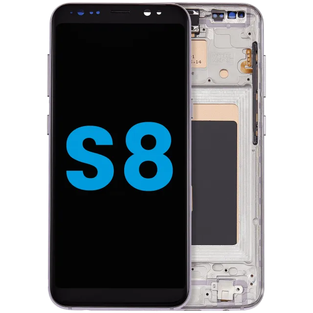 LCD displej s rámečkem (Without FingerPrint Sensor) pro Samsung Galaxy S8 (Aftermarket: Incell) (Orchid Gray)