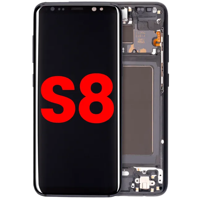 OLED displej s rámečkem pro Samsung Galaxy S8 (Aftermarket Plus) (Midnight Black)