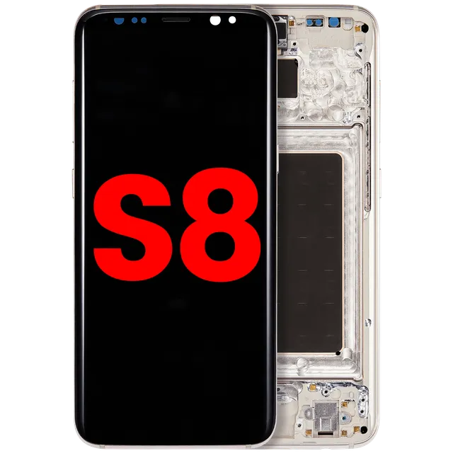 OLED displej s rámečkem pro Samsung Galaxy S8 (Aftermarket Plus) (Arctic Silver)