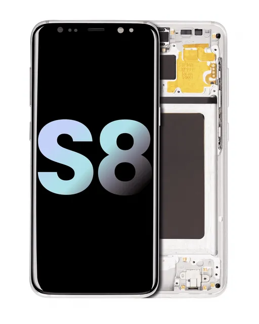 OLED displej s rámečkem pro Samsung Galaxy S8 (Service Pack) (Arctic Silver)