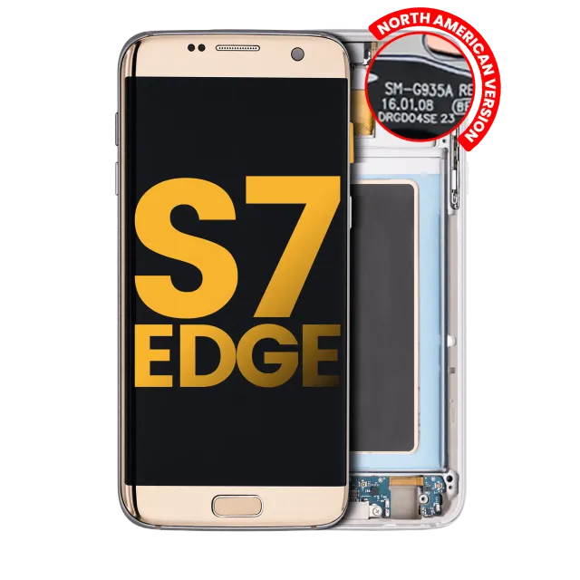 OLED displej s rámečkem pro Samsung Galaxy S7 Edge G935A (North American Version) (repasovaný) (Gold Platinum)