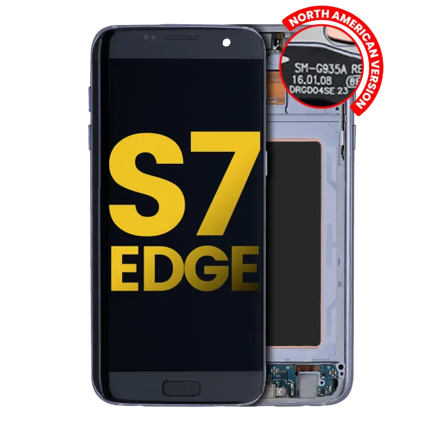 OLED displej s rámečkem pro Samsung Galaxy S7 Edge G935A (North American Version) (repasovaný) (Black Onyx)