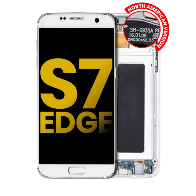 OLED displej s rámečkem pro Samsung Galaxy S7 Edge G935A (North American Version) (repasovaný) (White Pearl)