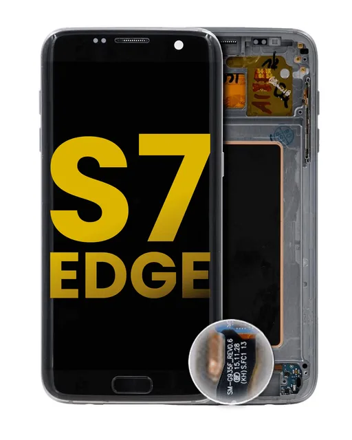 OLED displej s rámečkem pro Samsung Galaxy S7 Edge (International / G935F) (repasovaný) (Black Onyx)