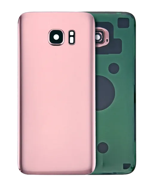 Zadní sklo se sklíčkem kamery pro Samsung Galaxy S7 Edge (bez loga) (Aftermarket Plus) (Rose Pink)